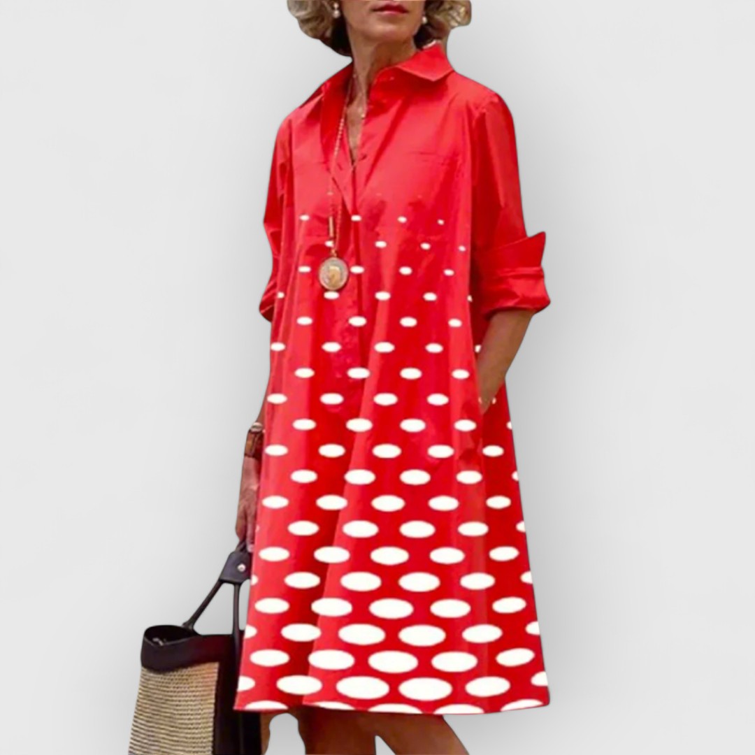 BLAIRE - RETRO RADIANCE LAPEL DRESS
