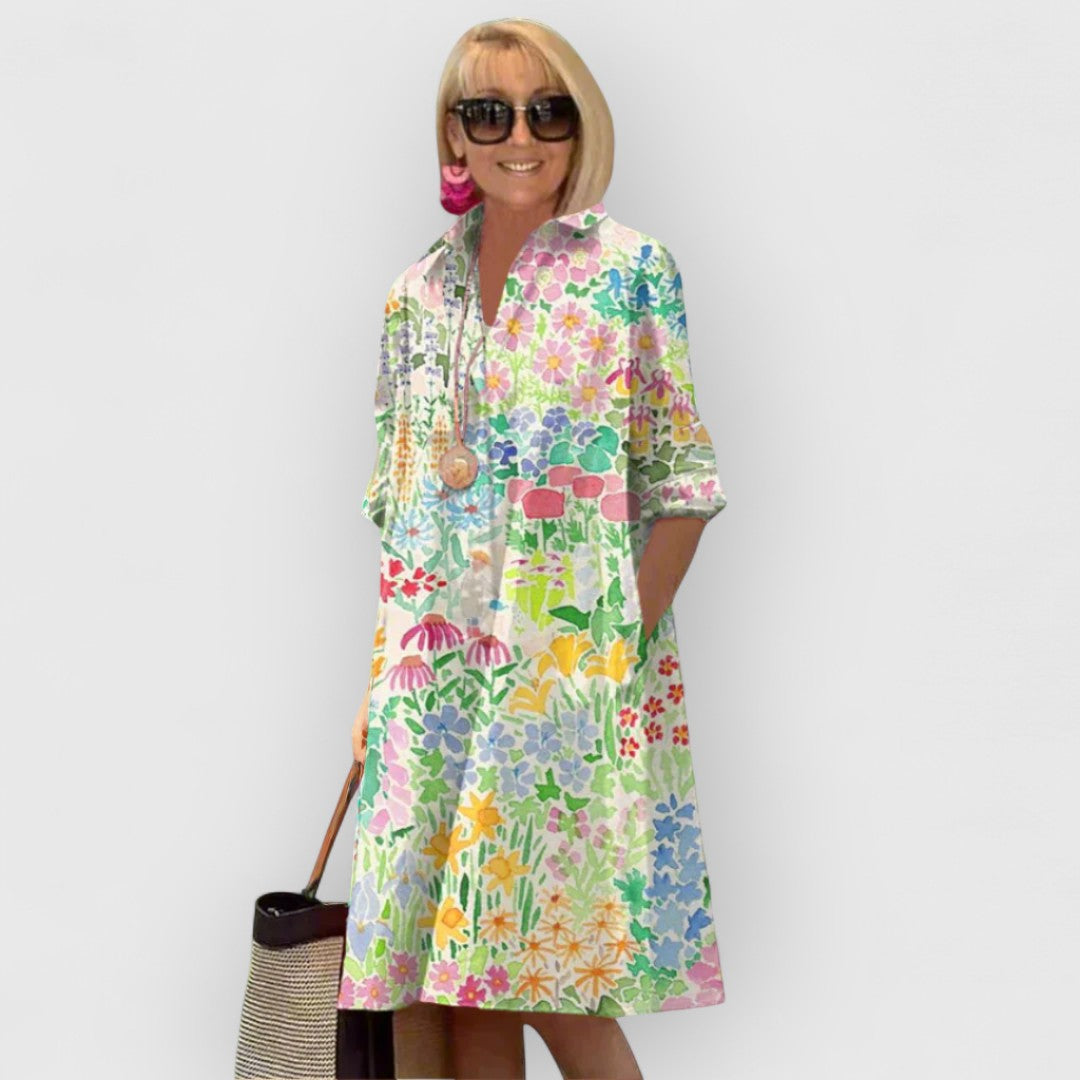 BAILEY - CHEERFUL CHARM LAPEL DRESS