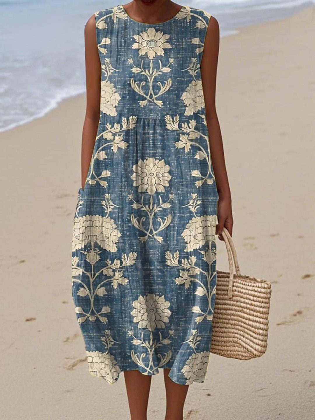 CATHY – VINTAGE BLOOM SLEEVELESS DRESS