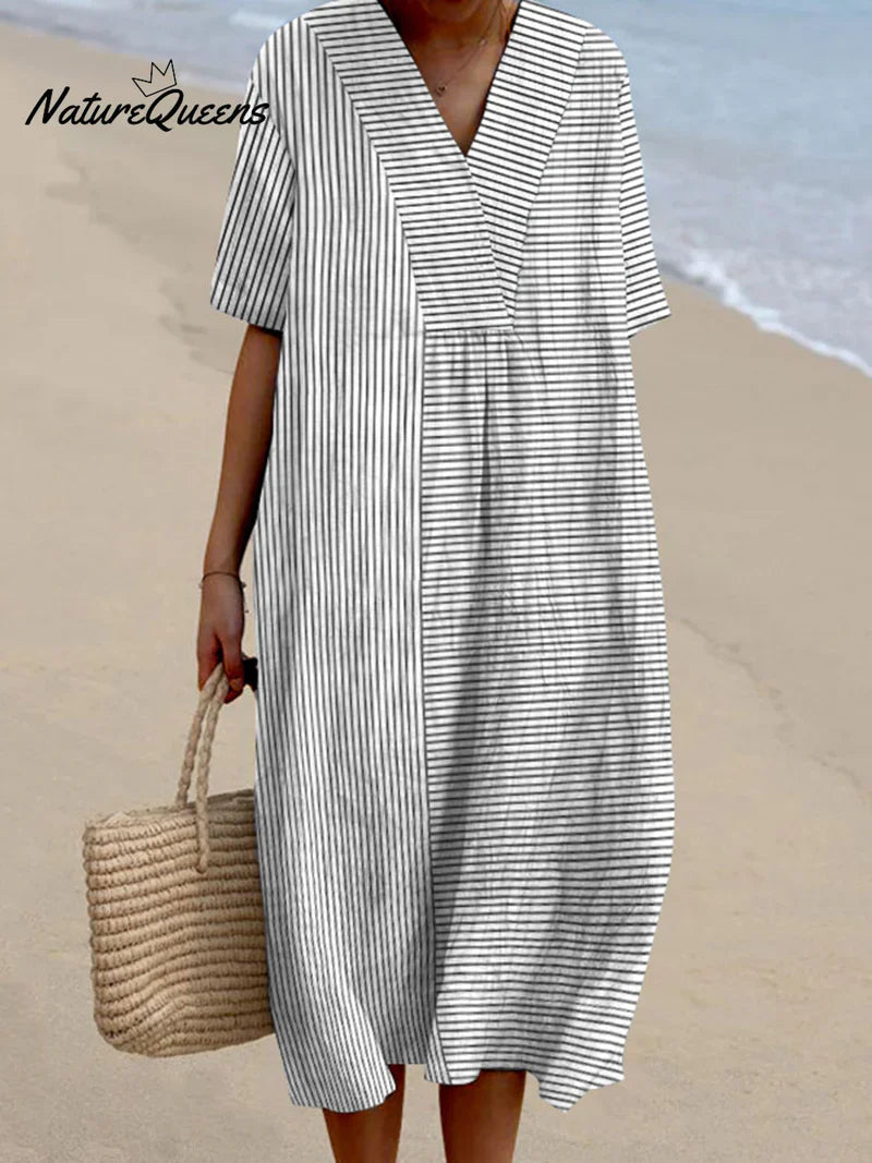 ARLENE – RELAXED STRIPED DRESS