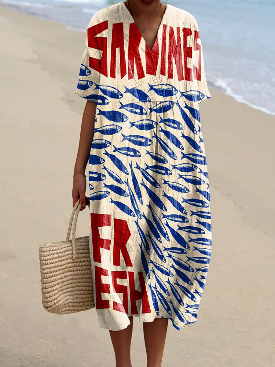 FAYE – FRESH CATCH PRINT DRESS