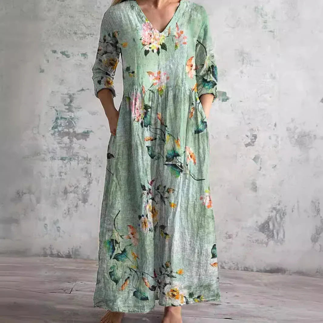 SERINA – SAGE BLOSSOM DRESS