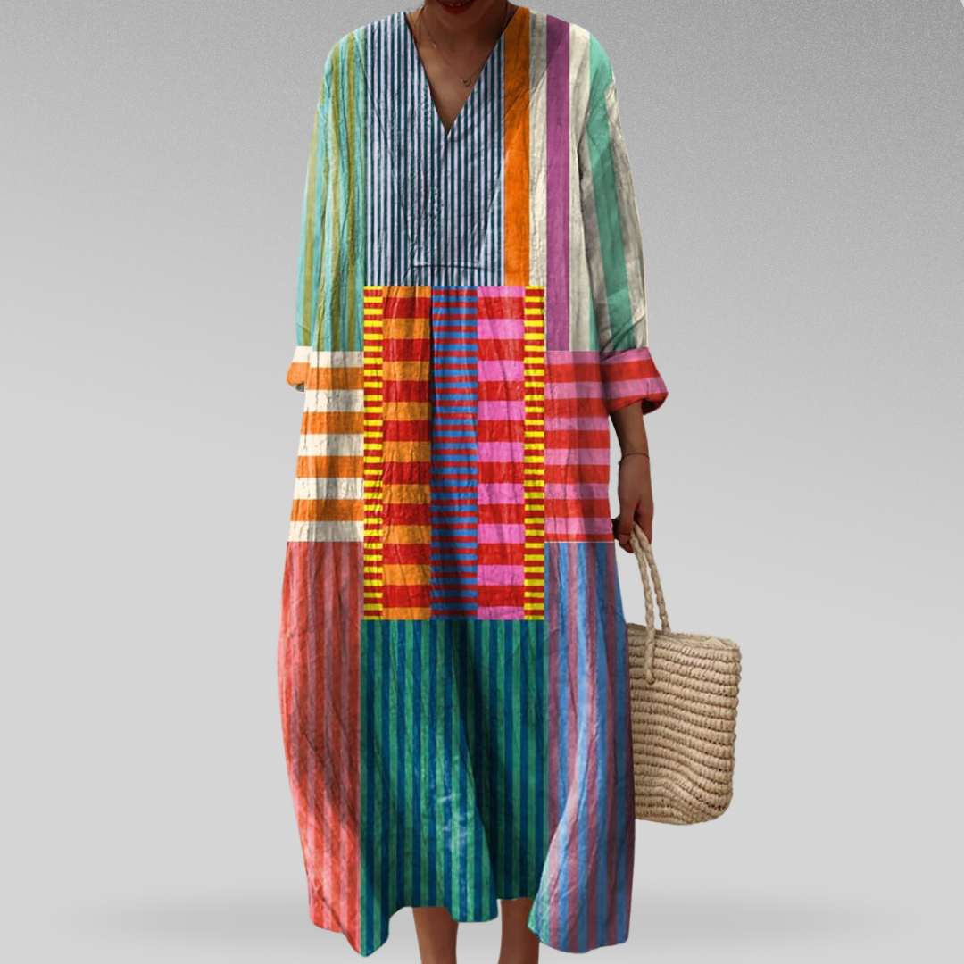 ABIGAIL – COLOR PATCH COMFORT DRESS