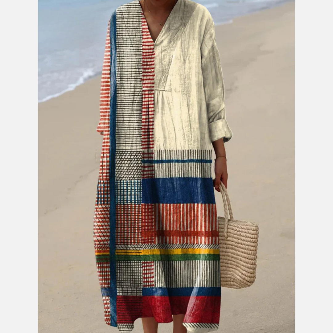 LANA – COLORBLOCK PATCHWORK DRESS