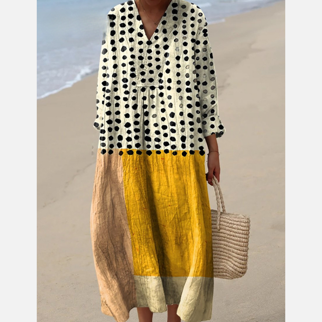 MAEVA – MODERN CONTRAST COTTON DRESS