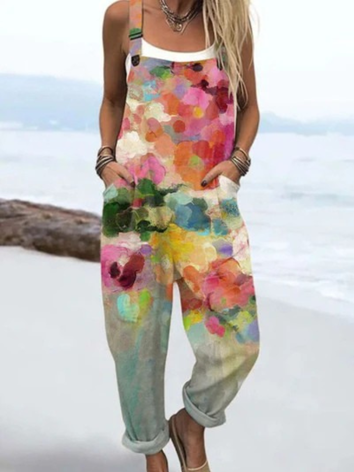 SAVANNAH – WATERCOLOR BRUSHSTROKE JUMPSUIT