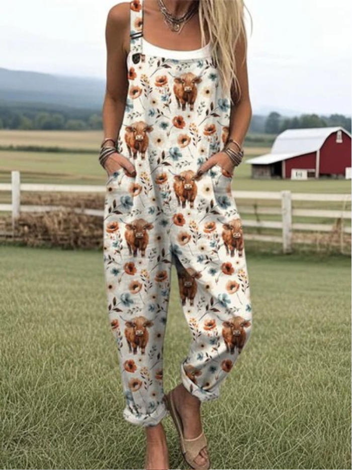 HENSLEY – HIGHLAND MEADOW COW JUMPSUIT