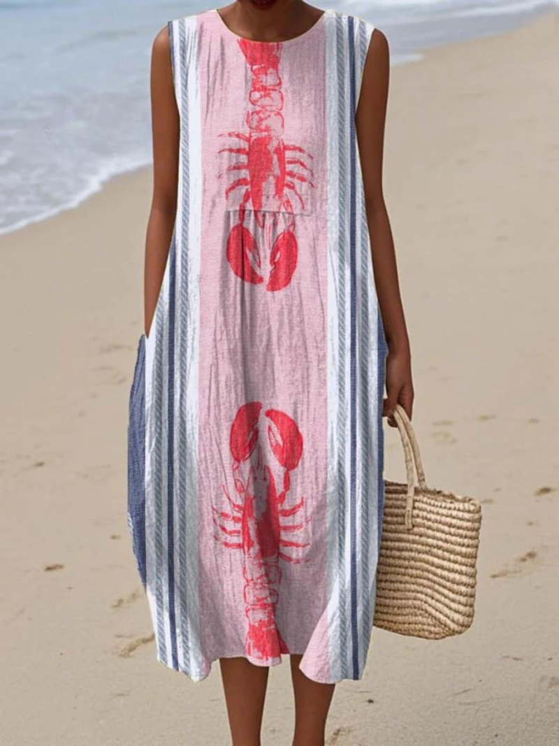 DONNA – PLAYFUL BEACHSIDE SLEEVELESS DRESS