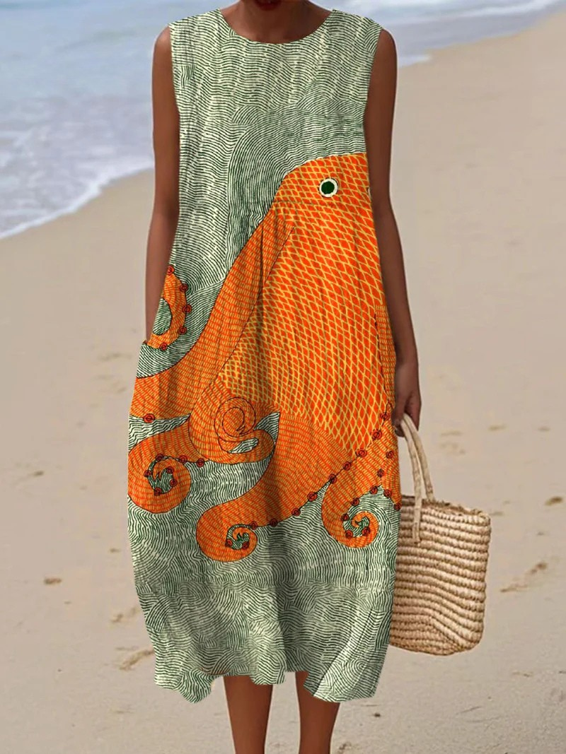 DENISE – VIBRANT SLEEVELESS DRESS