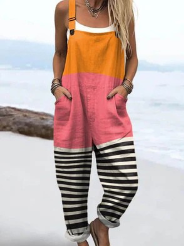 DALTON – COLORBLOCK STRIPE JUMPSUIT