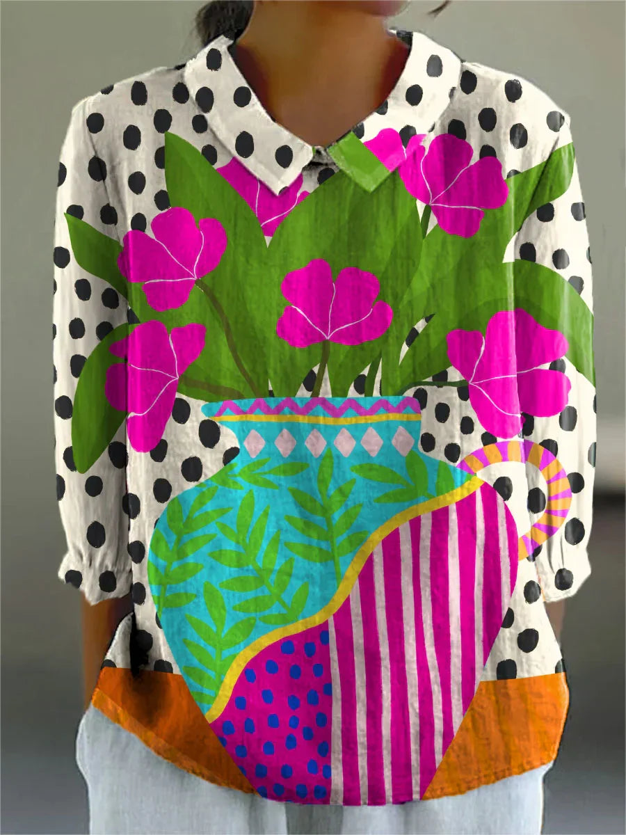 ALINA – VINTAGE COLORFUL BLOUSE