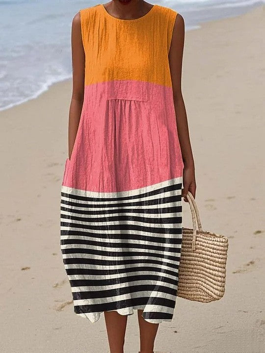 DEBORAH – COLOR BLOCK DRESS