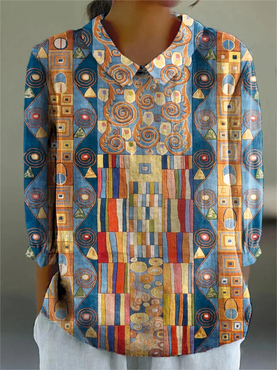 AURELIA – VINTAGE COLORFUL BLOUSE