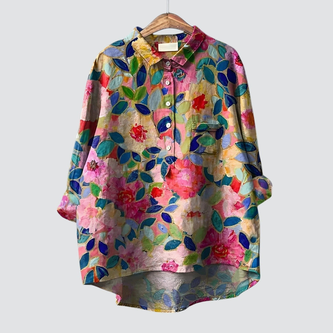 ANNABELLE – ARTISTIC BLOOM SHIRT BLOUSE