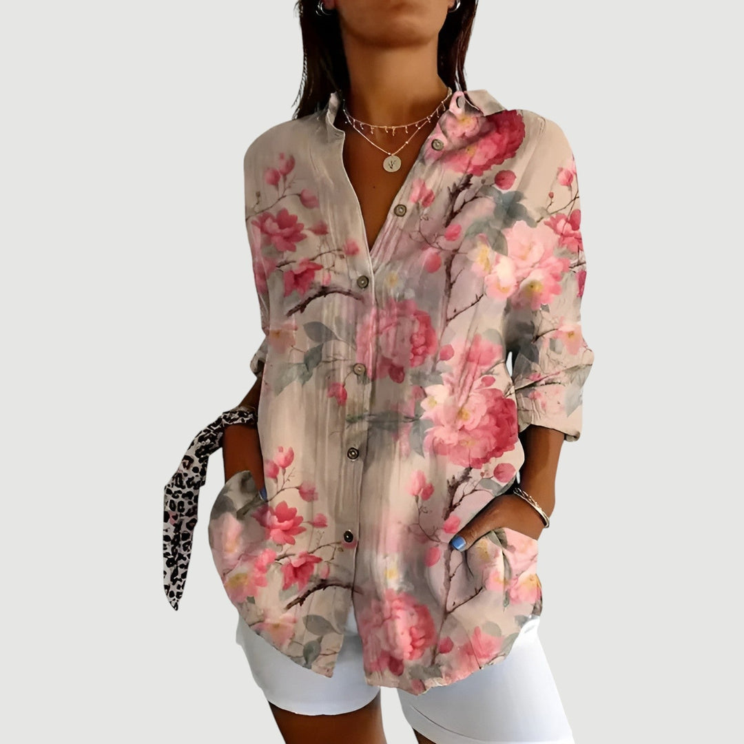 EVANGELINA – DELICATE BLOOM SHIRT BLOUSE
