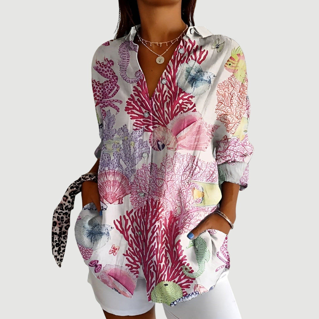 ENID – COASTAL CHARM SHIRT BLOUSE