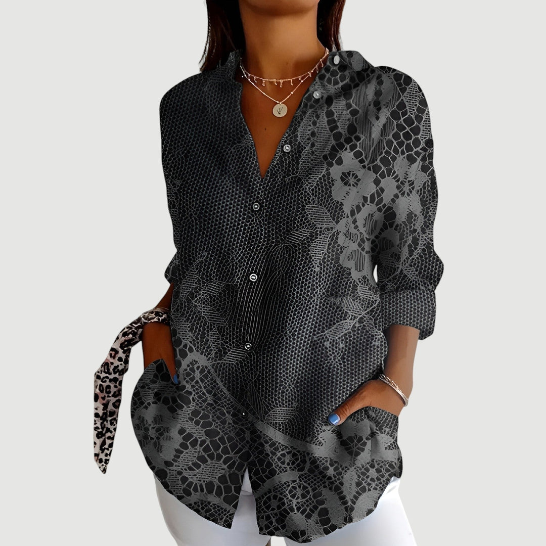 EMERALD – BLACK CHARM SHIRT BLOUSE