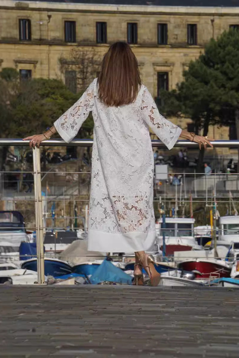CAROLYN – LACE MIDI DRESS