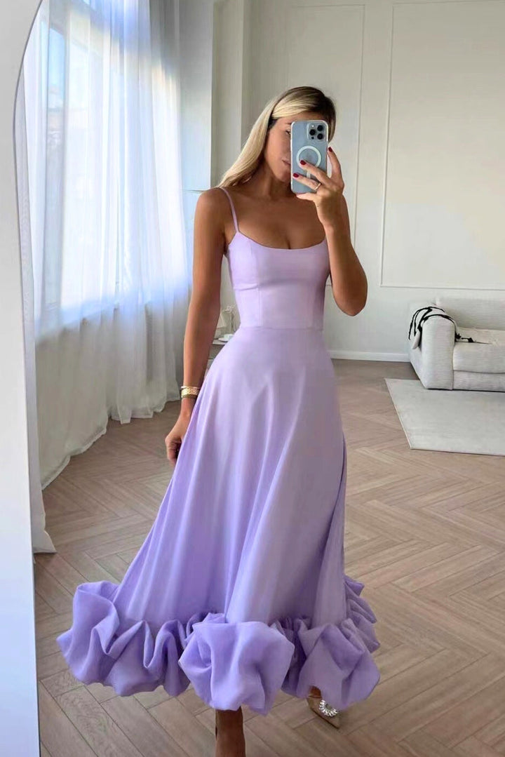 SAMANTHA - ELEGANT RUFFLE SWING DRESS