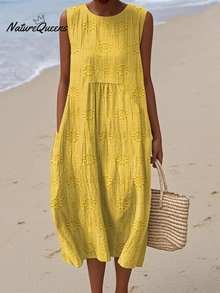 ALENA – EMBROIDERED SLEEVELESS DRESS