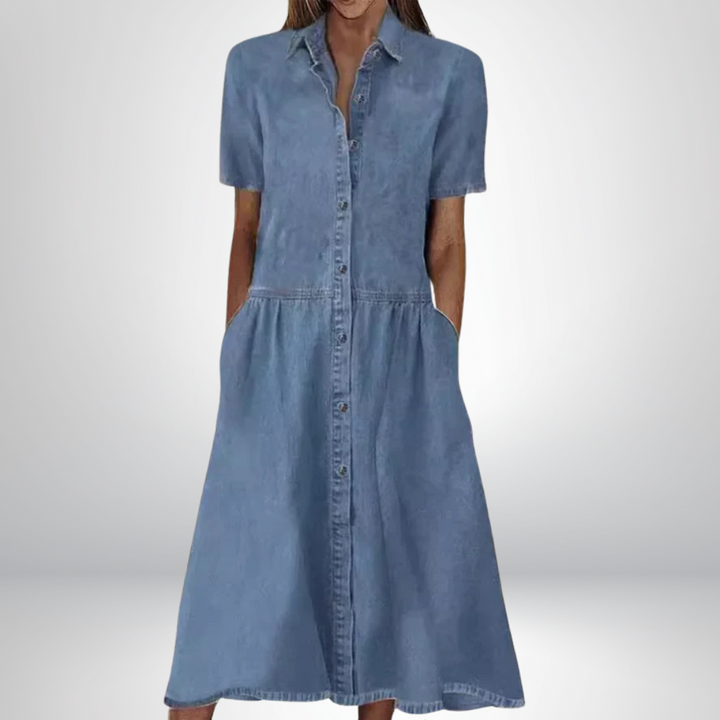 ESTHER – CHIC COLLARED DRESS