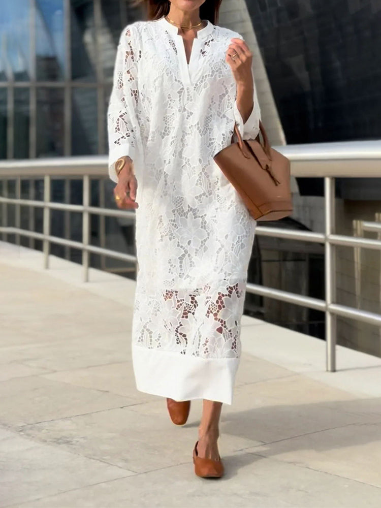CAROLYN – LACE MIDI DRESS