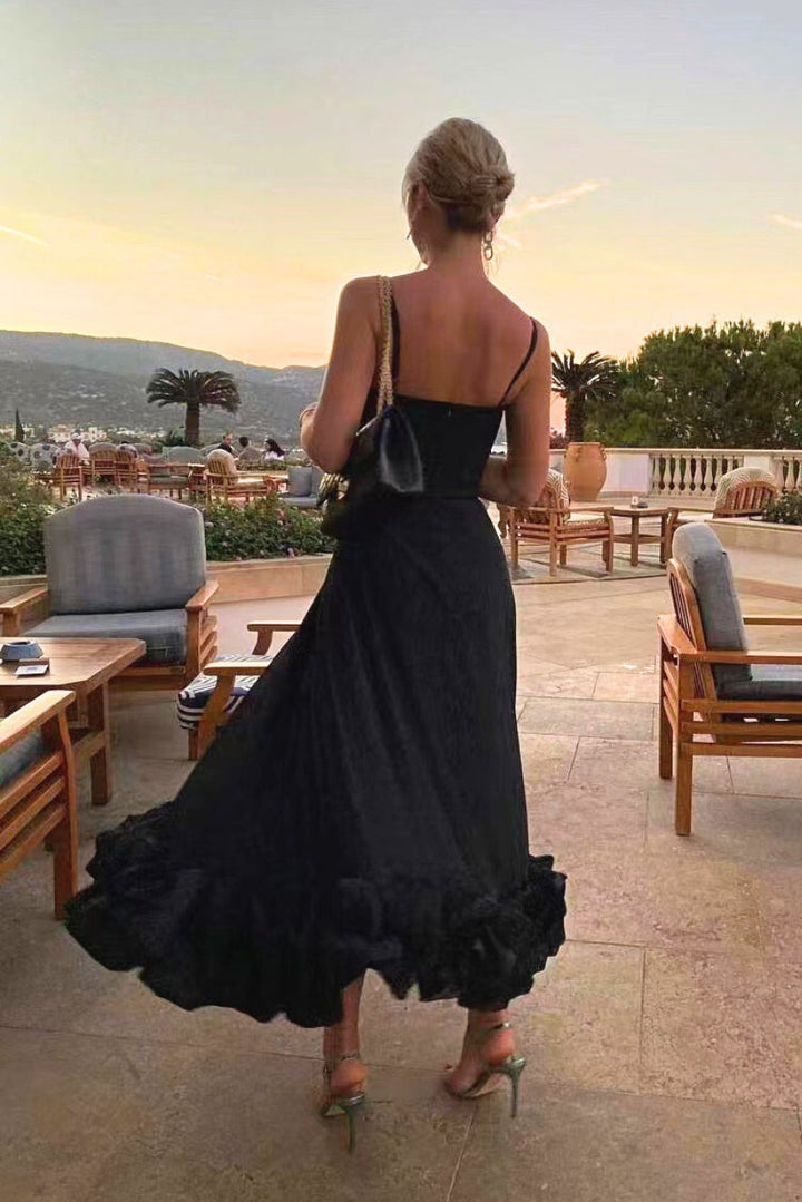 SAMANTHA - ELEGANT RUFFLE SWING DRESS