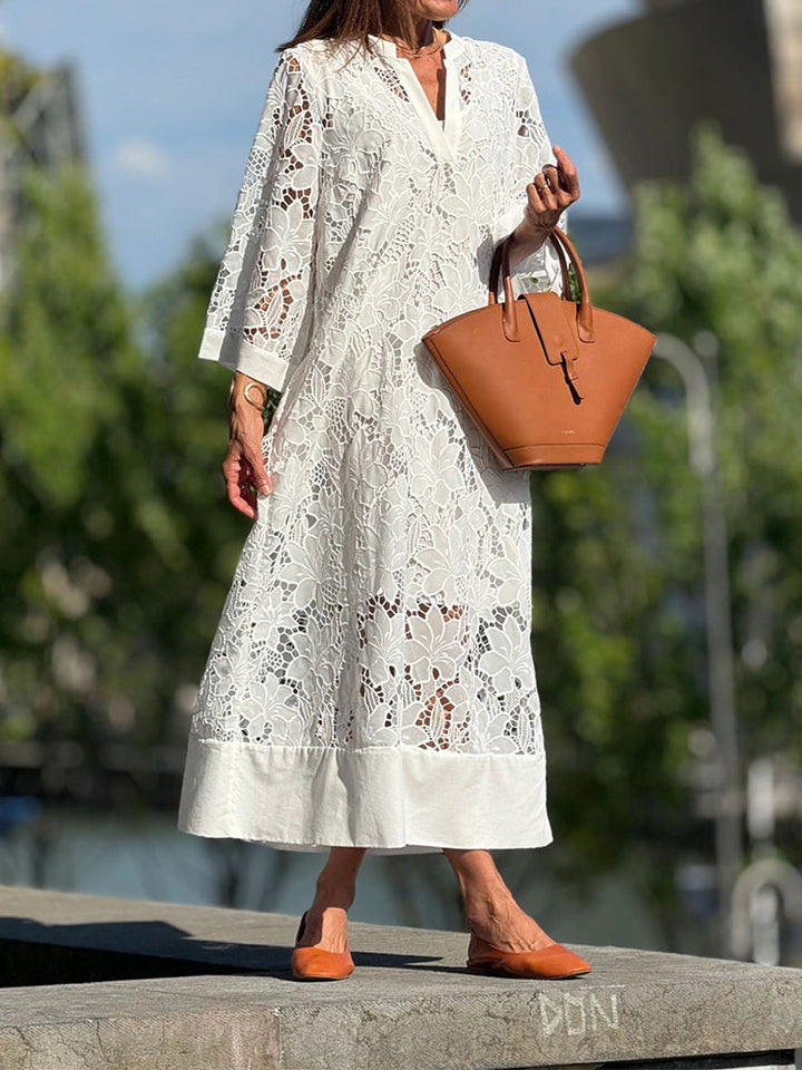 CAROLYN – LACE MIDI DRESS