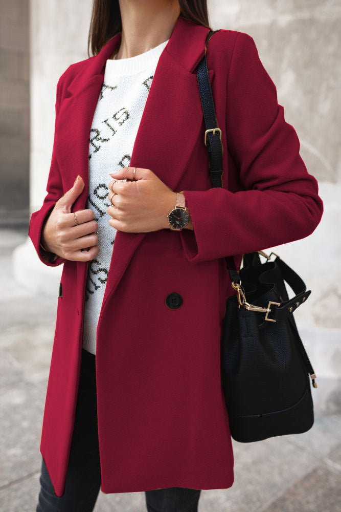 LARISA - CLASSIC DOUBLE-BREASTED STRUCTURED COAT