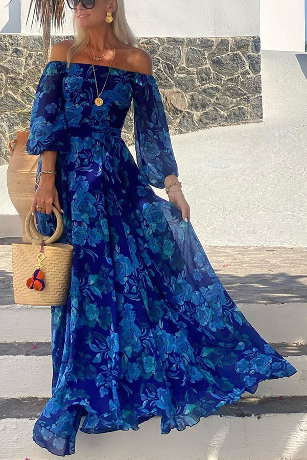 SERENA | OFF-SHOULDER FLORAL MAXI DRESS