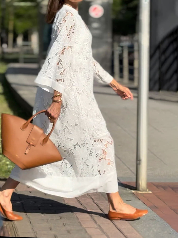 CAROLYN – LACE MIDI DRESS