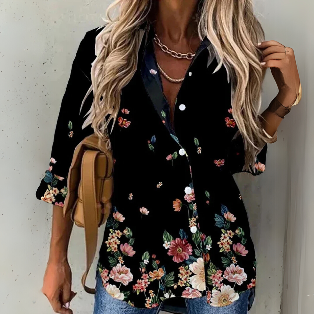 DAYNA - CHIC CONTRAST BLOUSE