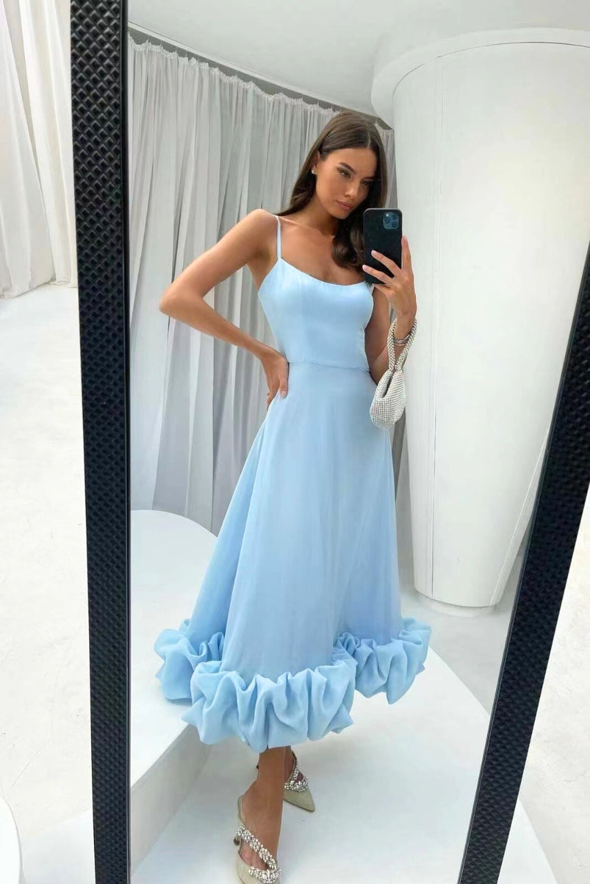SAMANTHA - ELEGANT RUFFLE SWING DRESS