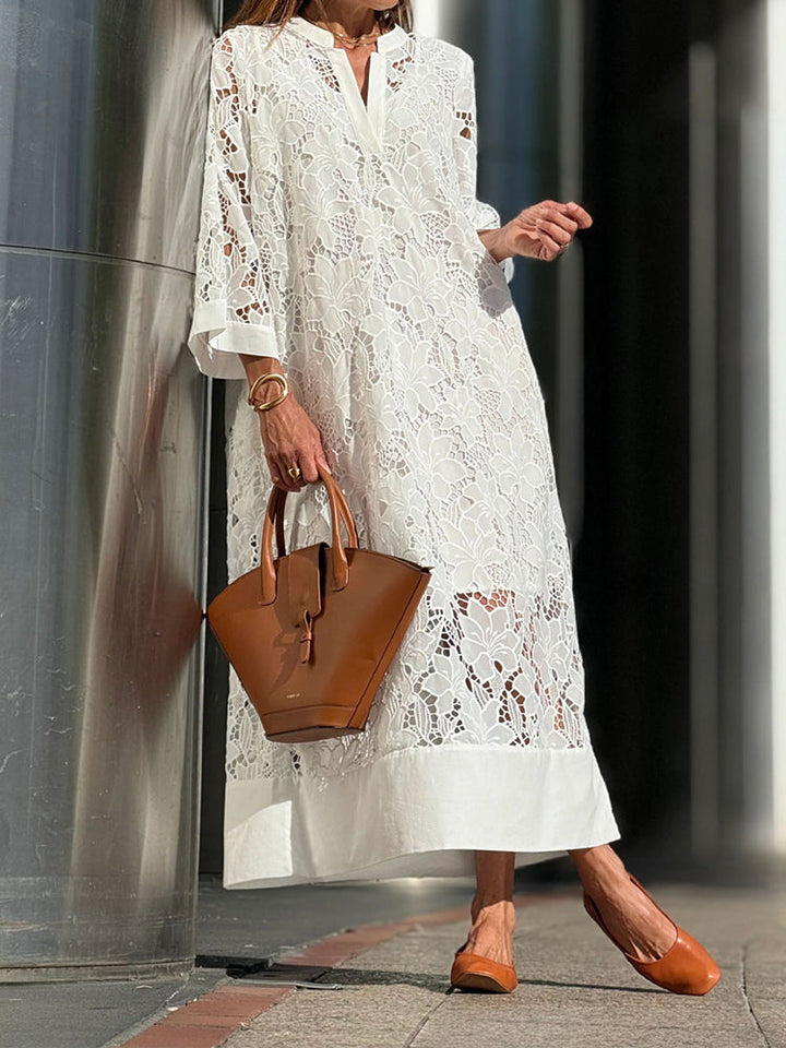 CAROLYN – LACE MIDI DRESS