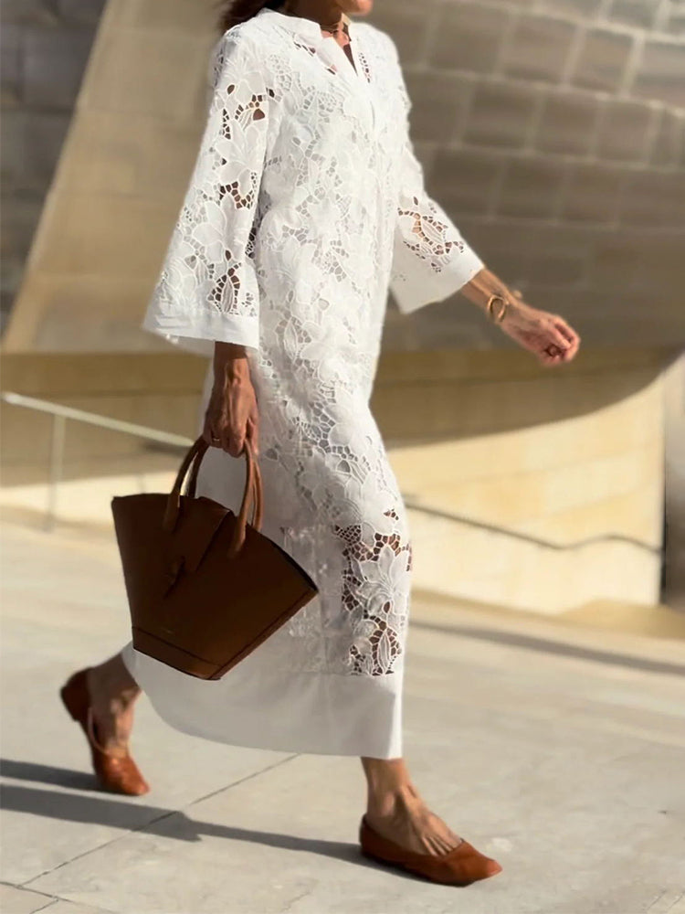 CAROLYN – LACE MIDI DRESS