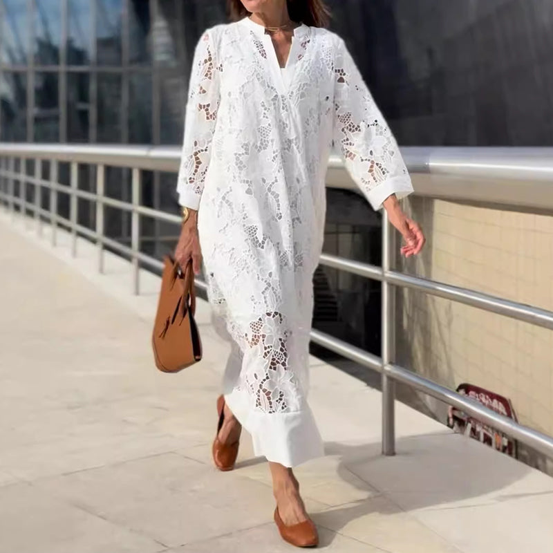CAROLYN – LACE MIDI DRESS