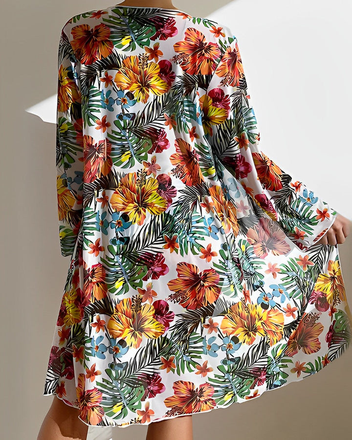 KAIA - TROPICAL CHIC BIKINI SET WITH COVER-UP