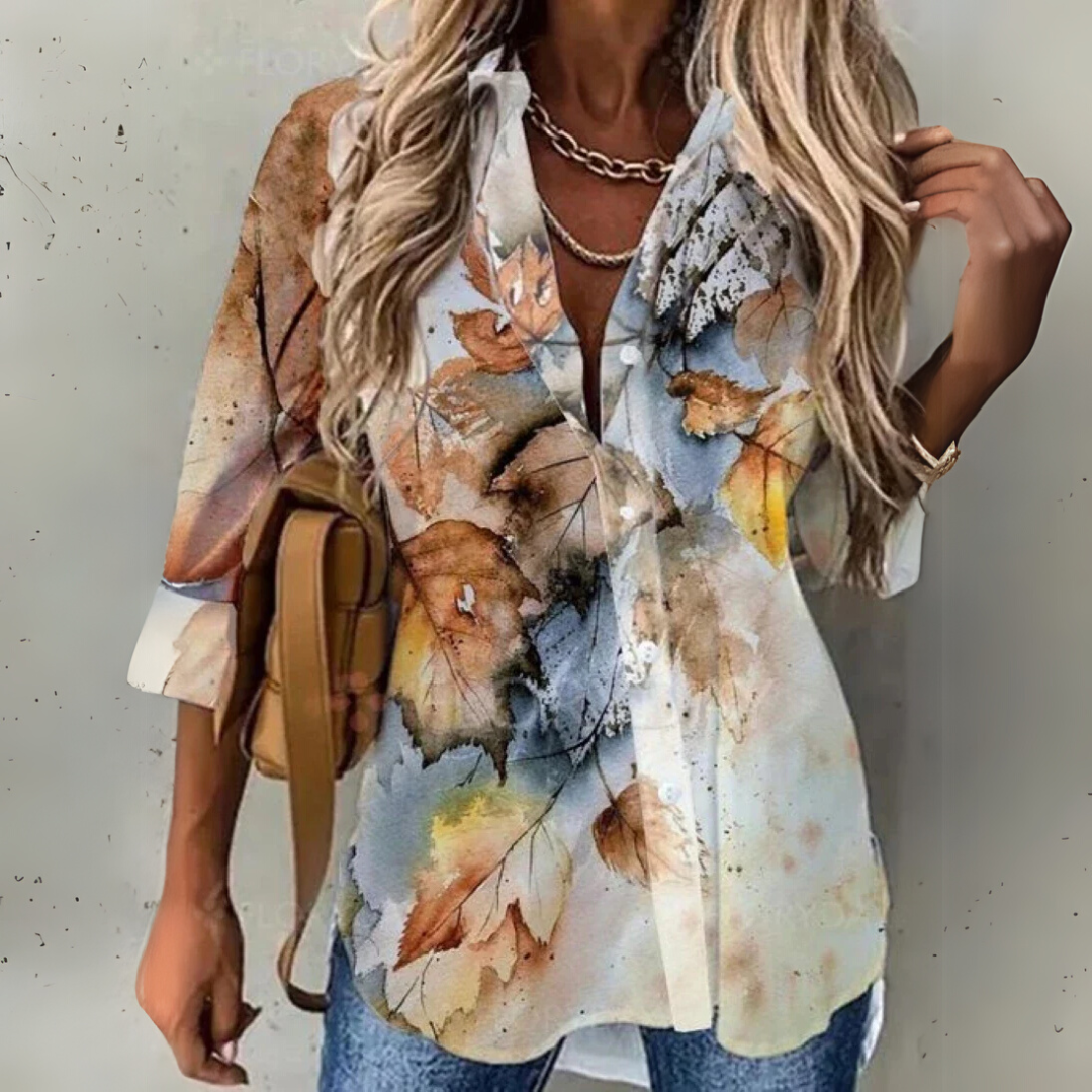 DAYNA - CHIC CONTRAST BLOUSE