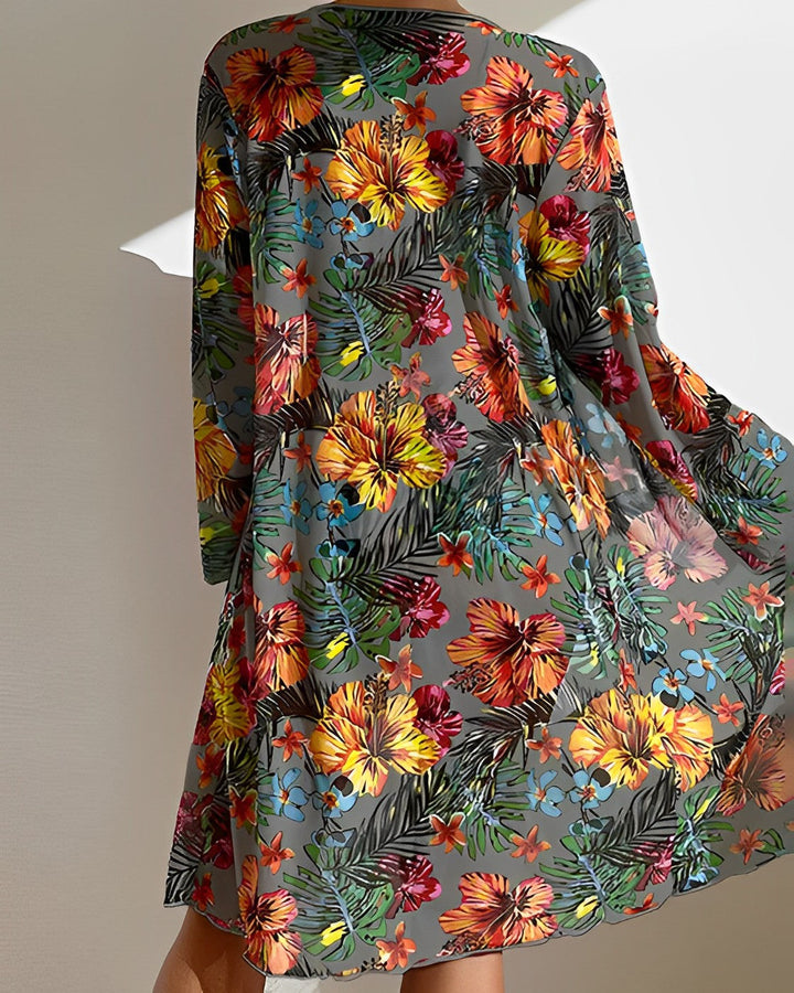 KAIA - TROPICAL CHIC BIKINI SET WITH COVER-UP