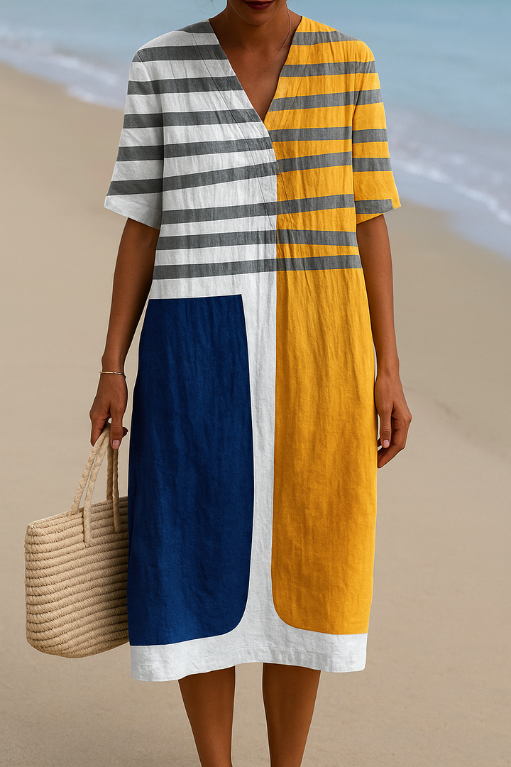 KARINA – COLORBLOCK SUMMER DRESS