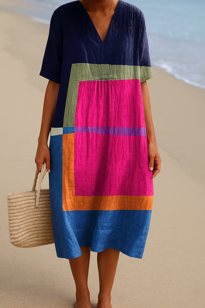 SUTTON – COLORBLOCK FLOW DRESS