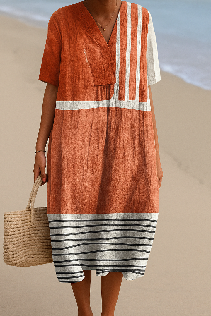 MARLOWE – EARTHLINE STRIPE DRESS