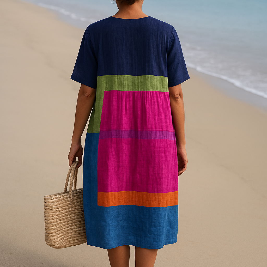 SUTTON – COLORBLOCK FLOW DRESS
