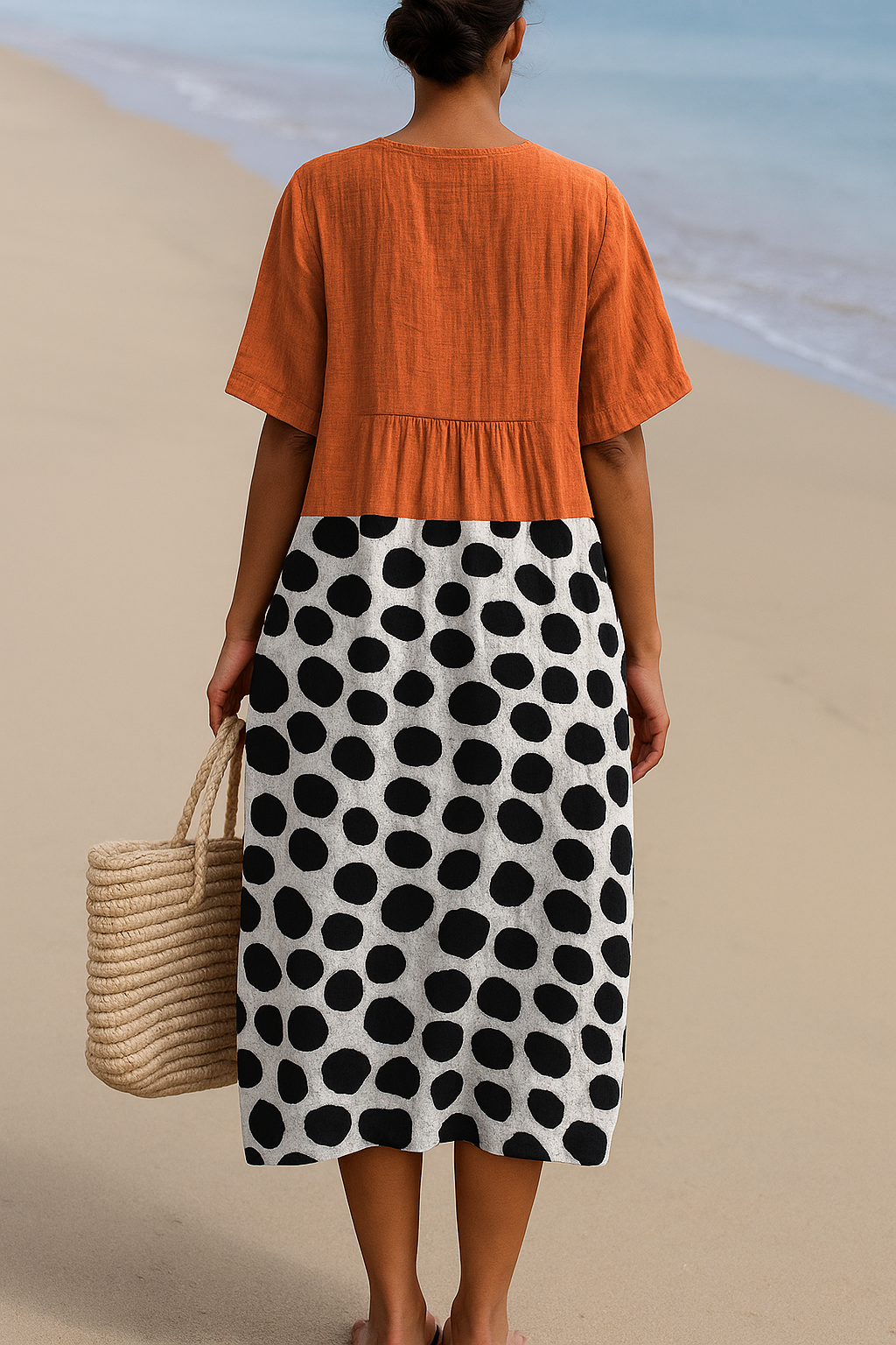 LUMINA – SUNBURST POLKA DRESS
