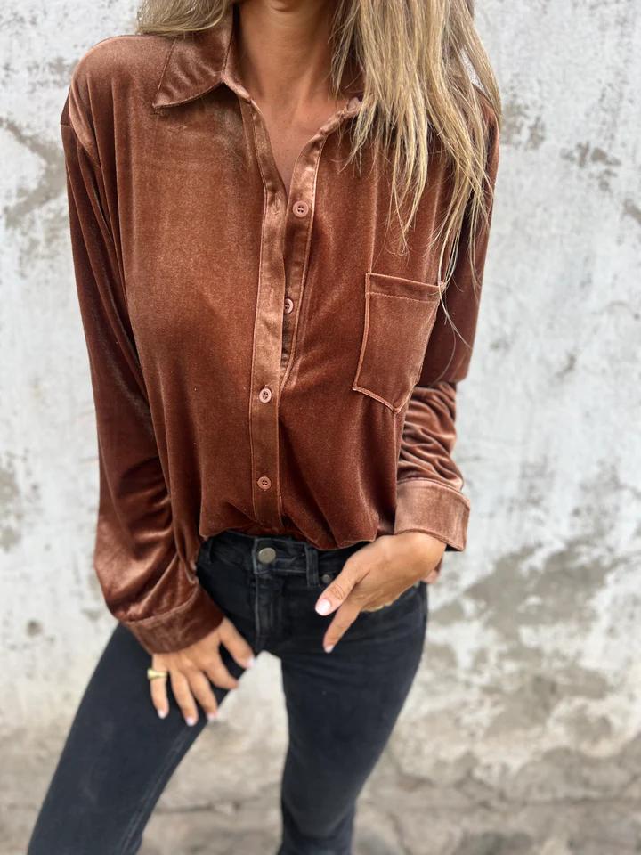 CELESTE – VELVET SHIRT
