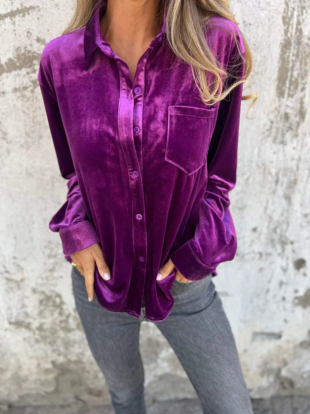CELESTE – VELVET SHIRT