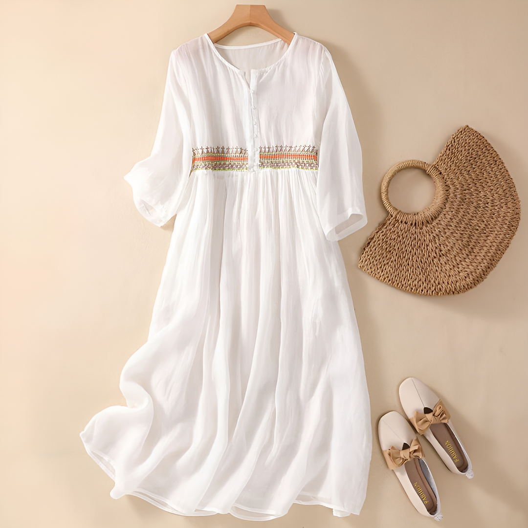 ELARA - EMBROIDERED GRACE DRESS