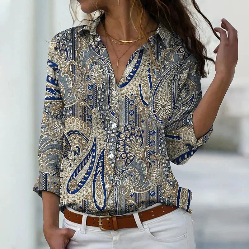 DYANNA - ELEGANT FLORAL BLOUSE