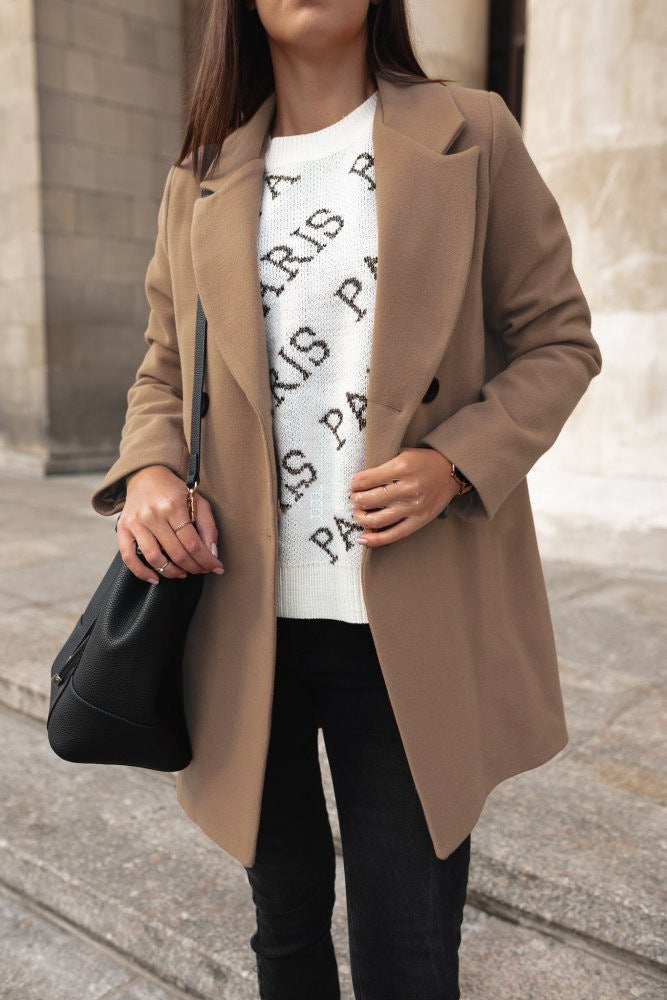 LARISA - CLASSIC DOUBLE-BREASTED STRUCTURED COAT