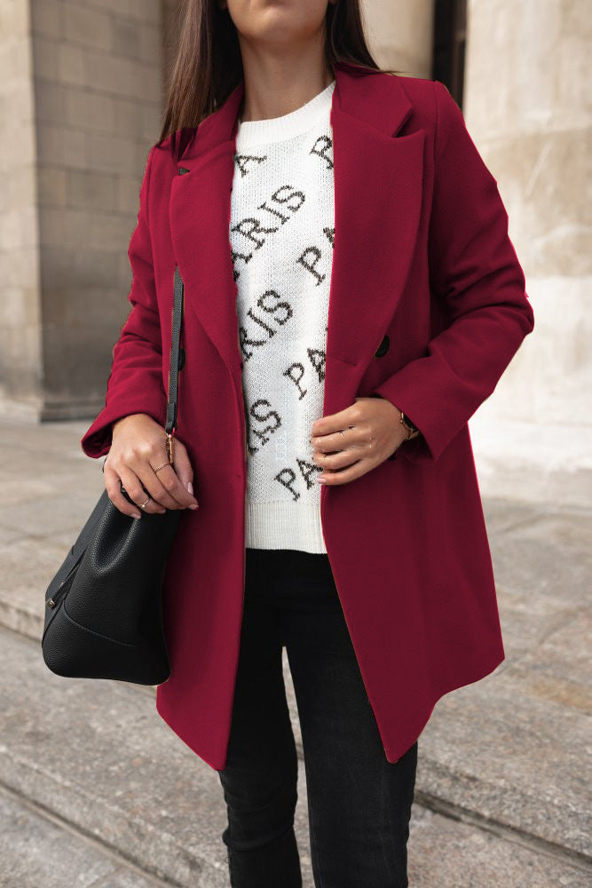 LARISA - CLASSIC DOUBLE-BREASTED STRUCTURED COAT